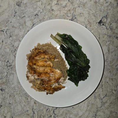 Cornish Hen with Quinoa & Swiss Chard